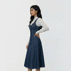 Navy Denim Jumper Dress