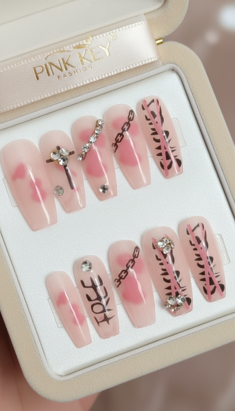 Edgy Romance Press-On Nail Set