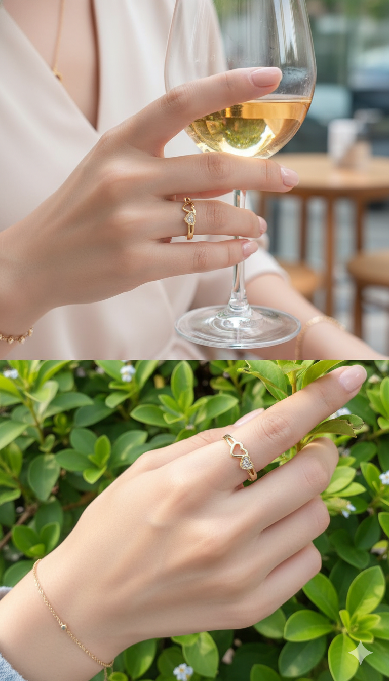 Double Heart Ring