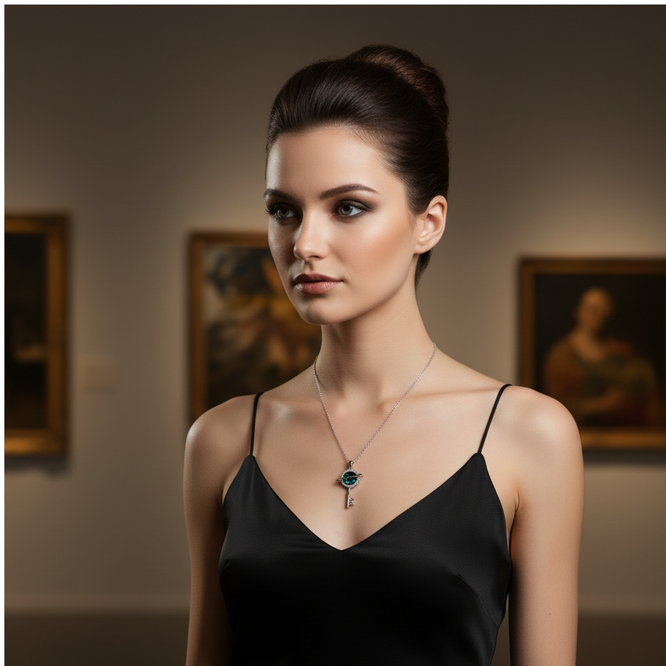 Cosmic Key Pendant Necklace