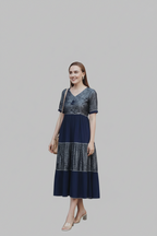 Metallic Midi Dress