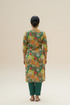 Green Floral Printed Kurti