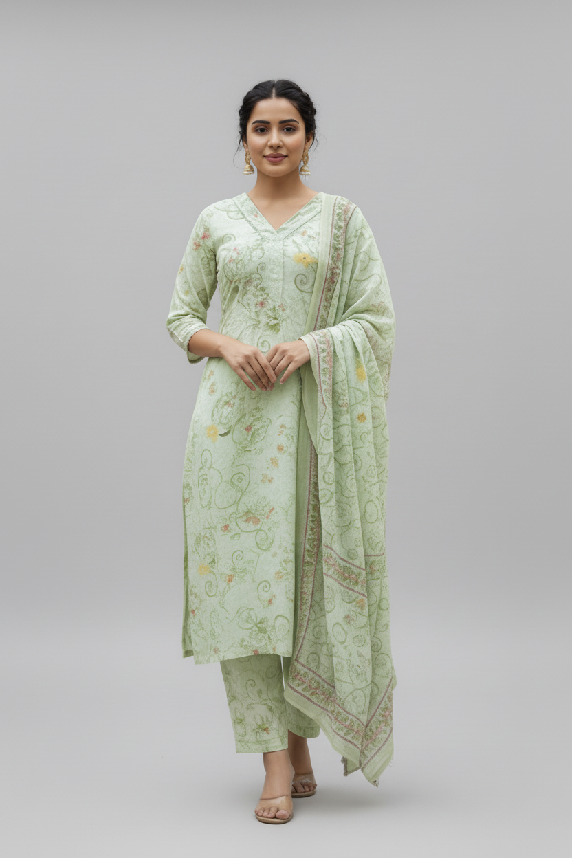 Pista Green Kurta Set