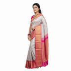 Silver-Grey Silk Saree