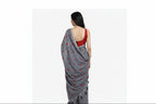 Misty Grey Linen Saree