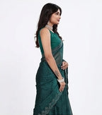 Green  Embellished Saree