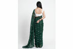 Linen Emerald Green Saree