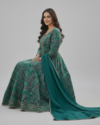 Cotton Sea Green floral set