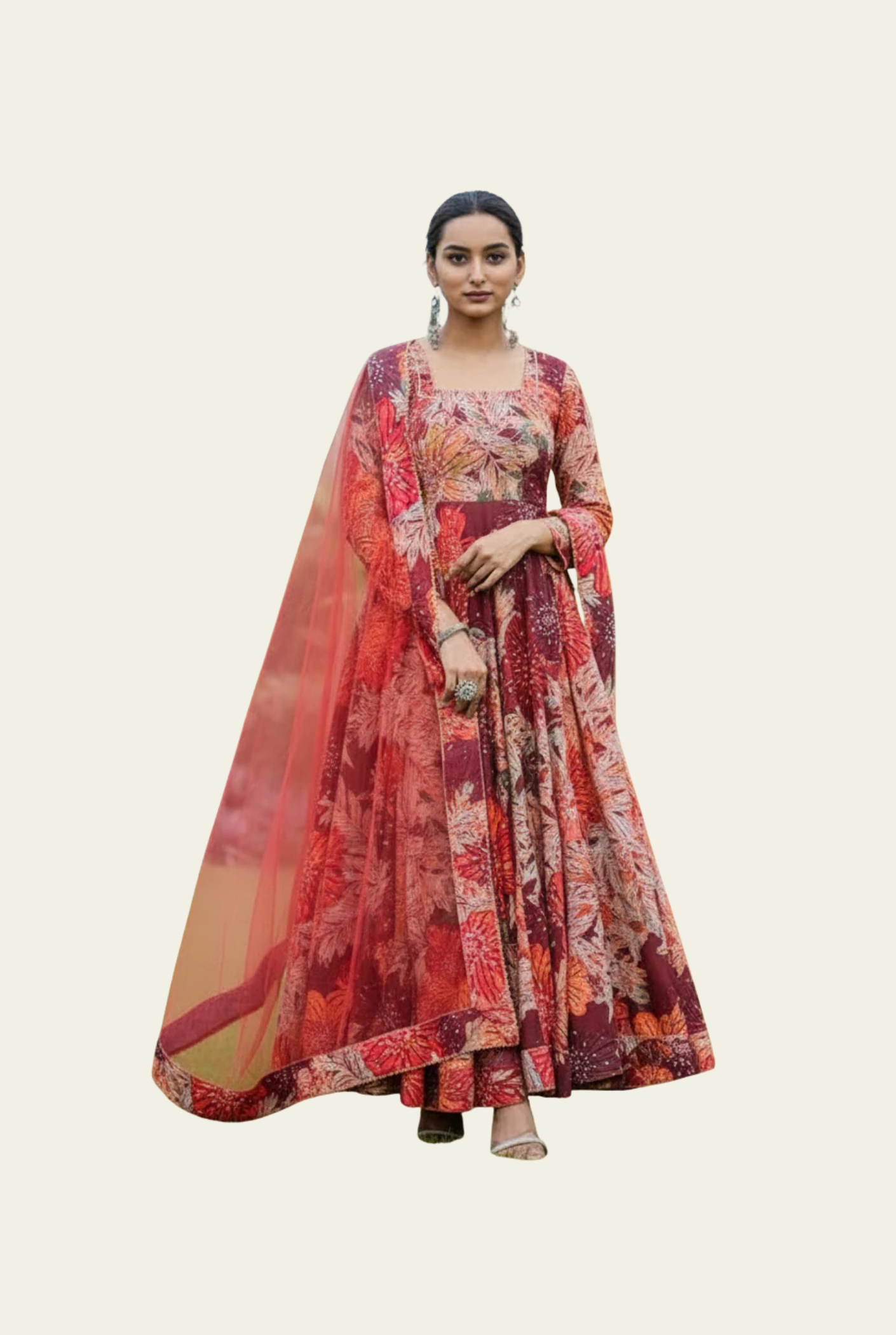 Heavy Muslin Print Dress