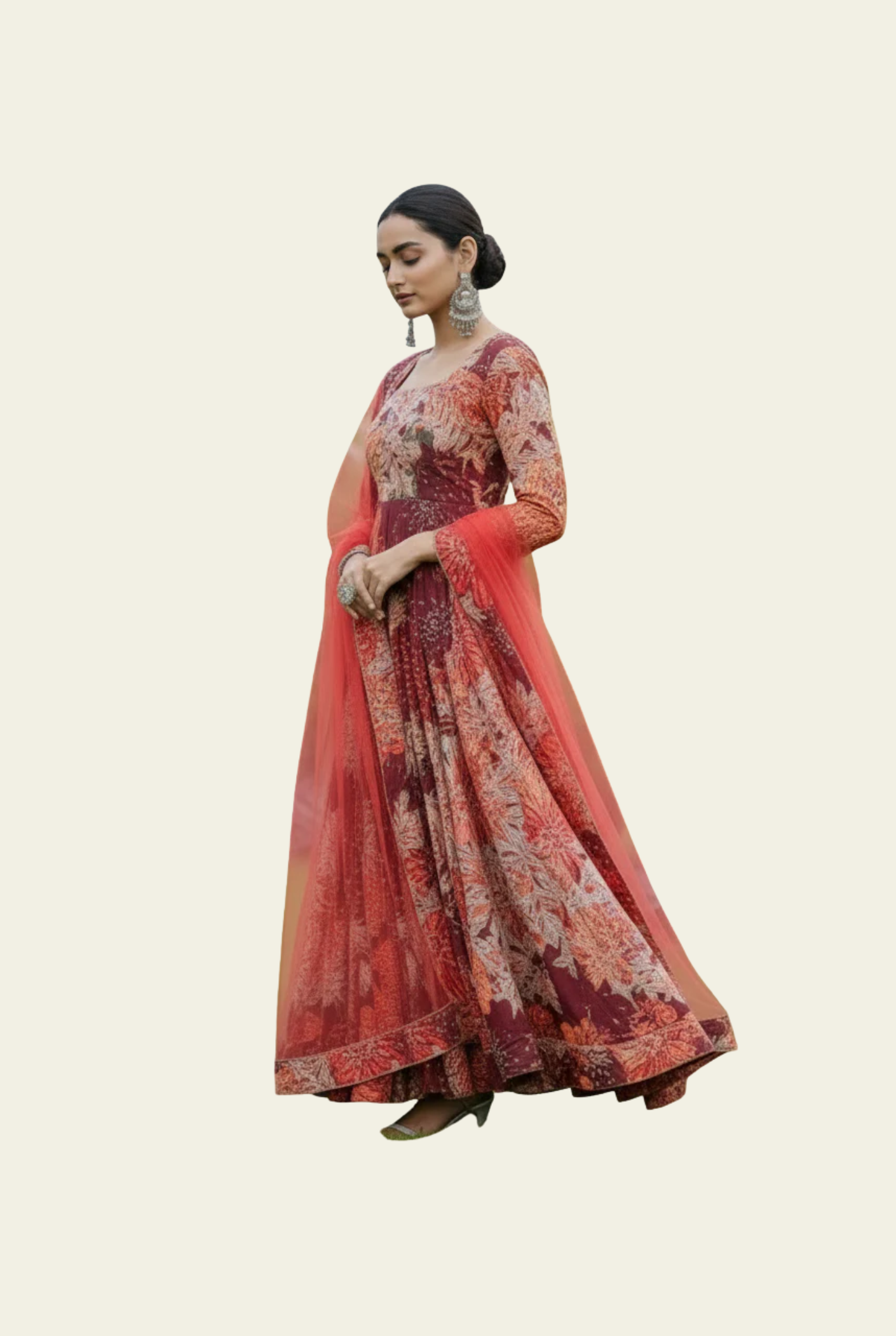 Heavy Muslin Print Dress