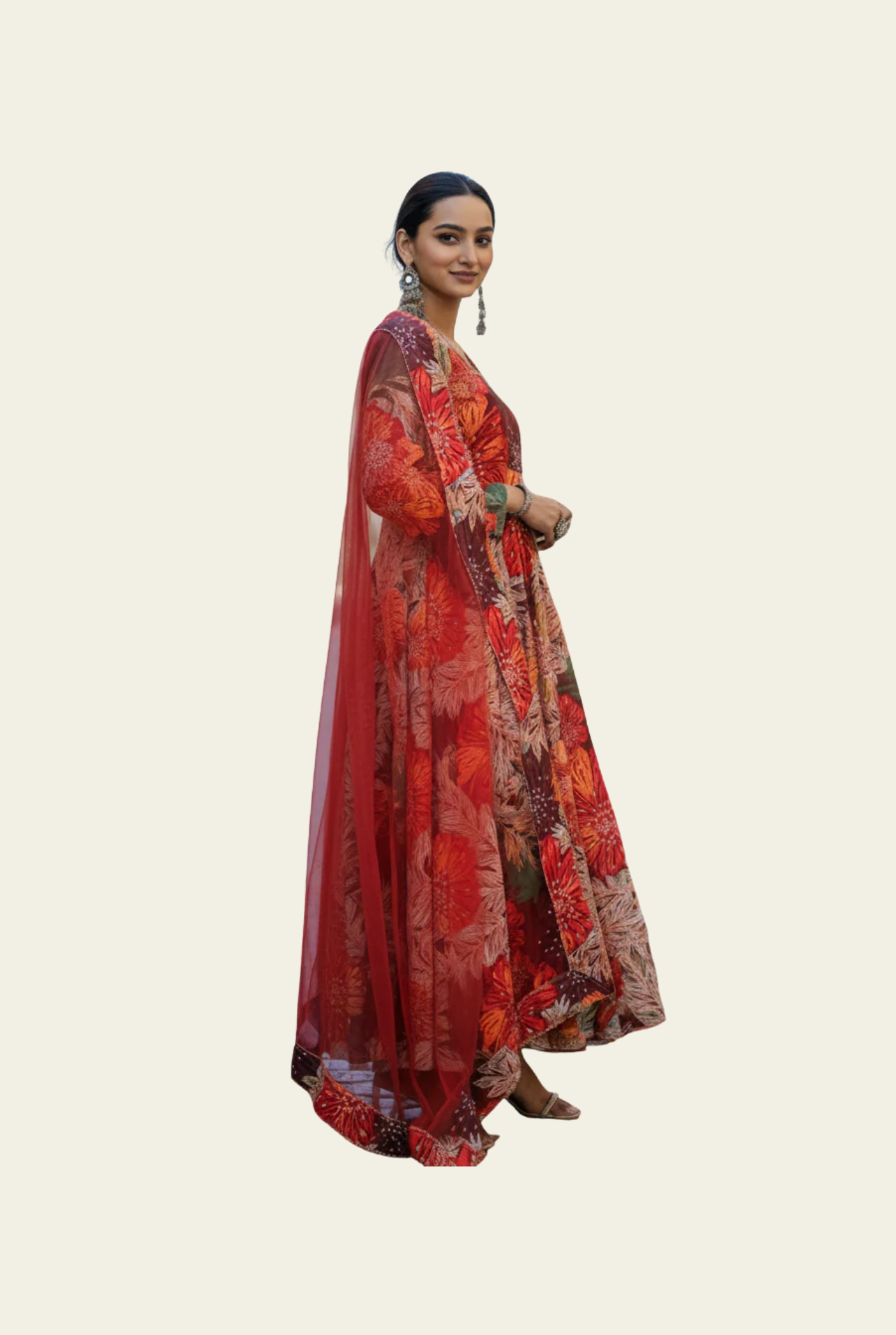 Heavy Muslin Print Dress