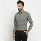 Classic Men's Steel Grey Formal Shirt