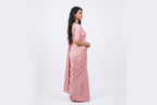 Light Pink Litchi silk Printed Saree