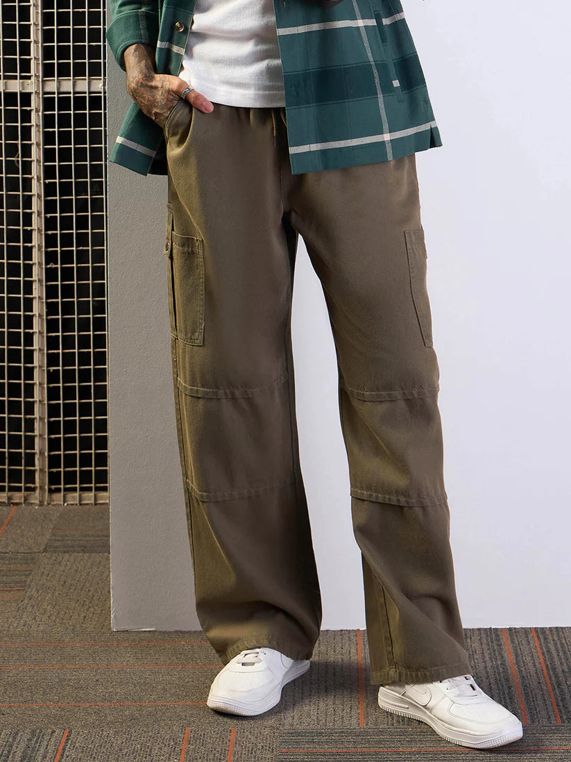 Khaki Baggy Cargo Jeans