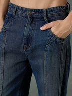 Front Detail Wide Leg Jeans