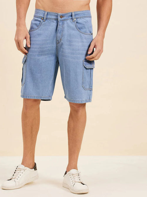Denim Box Pocket  Short