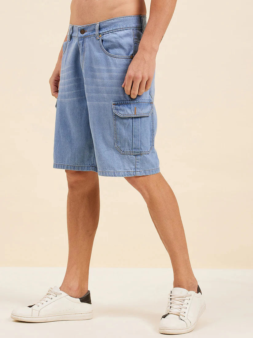 Denim Box Pocket  Short
