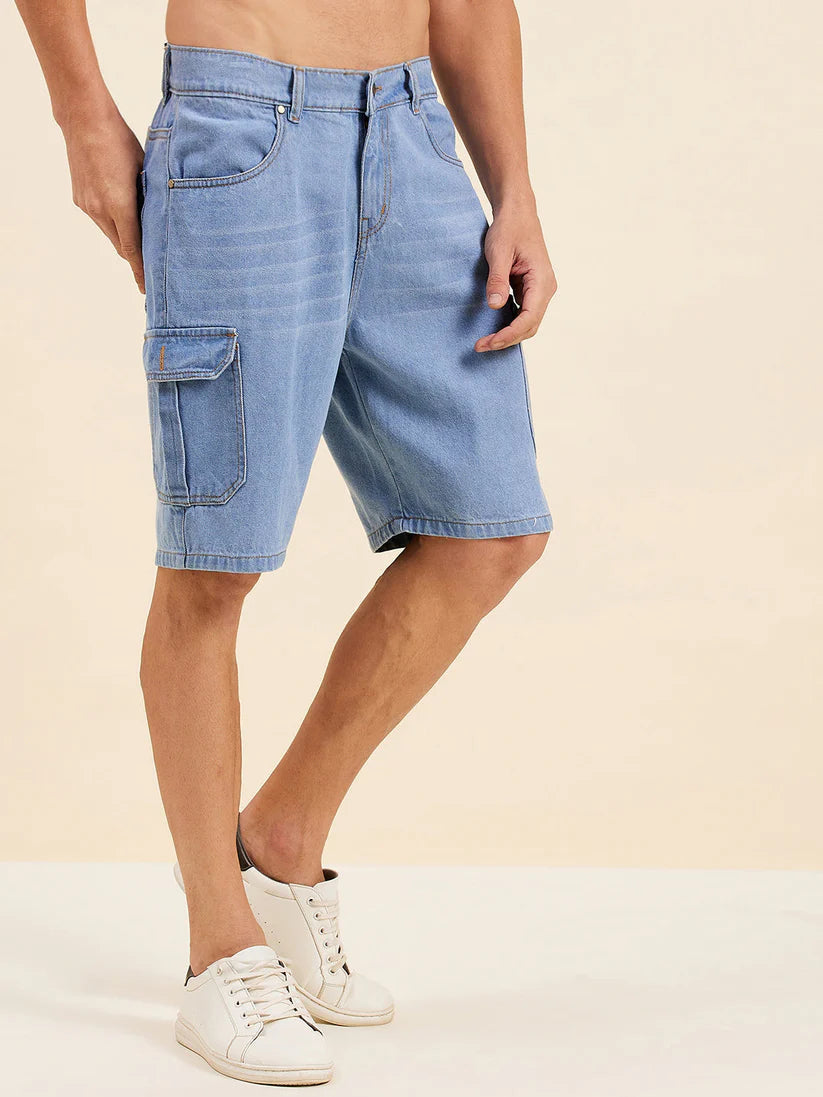 Denim Box Pocket  Short