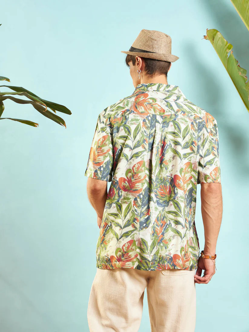 Tropical Print  Fit Shirt