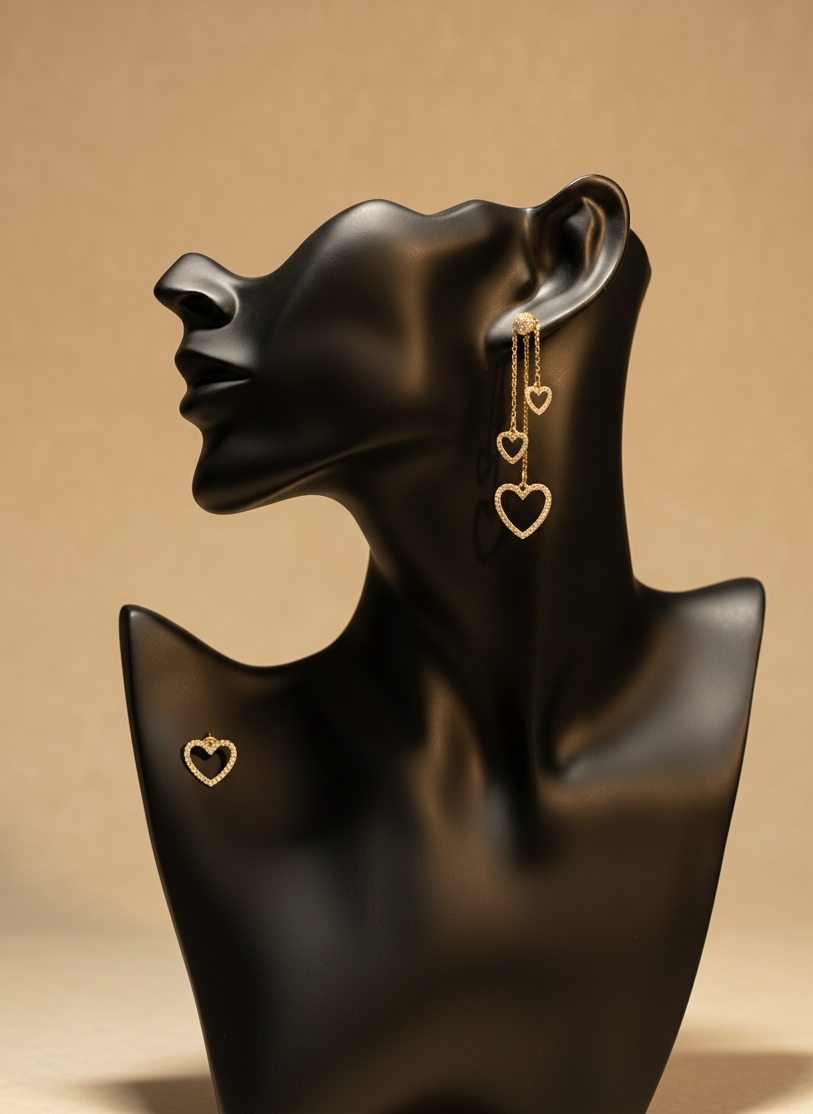 Hanging Heart Earrings