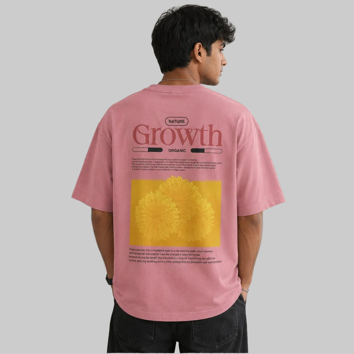 Growth word printed T-shirt for Men's