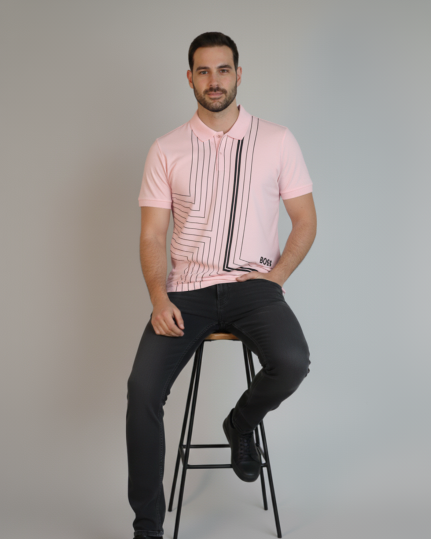 polo style T-shirts for Men's with pink color 