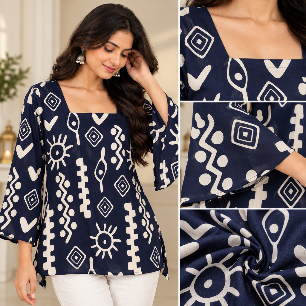 Short Top with Bell Sleeves