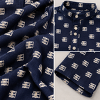 Navy Blue Cotton Kurta