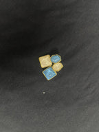 White and Blue Earrings