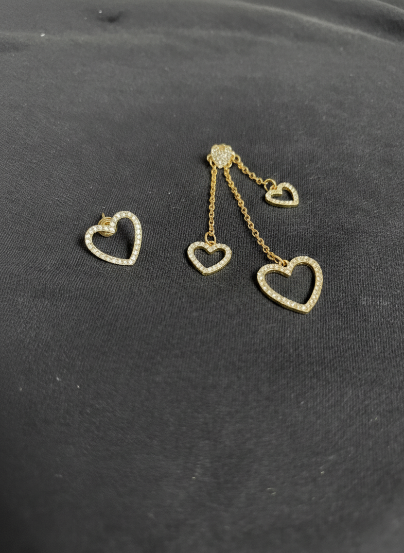 Hanging Heart Earrings