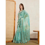 Teal Viscose Saree