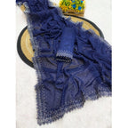 Blue Georgette Stone Work Saree