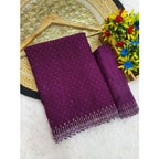 Purple Georgette Stone Work Saree