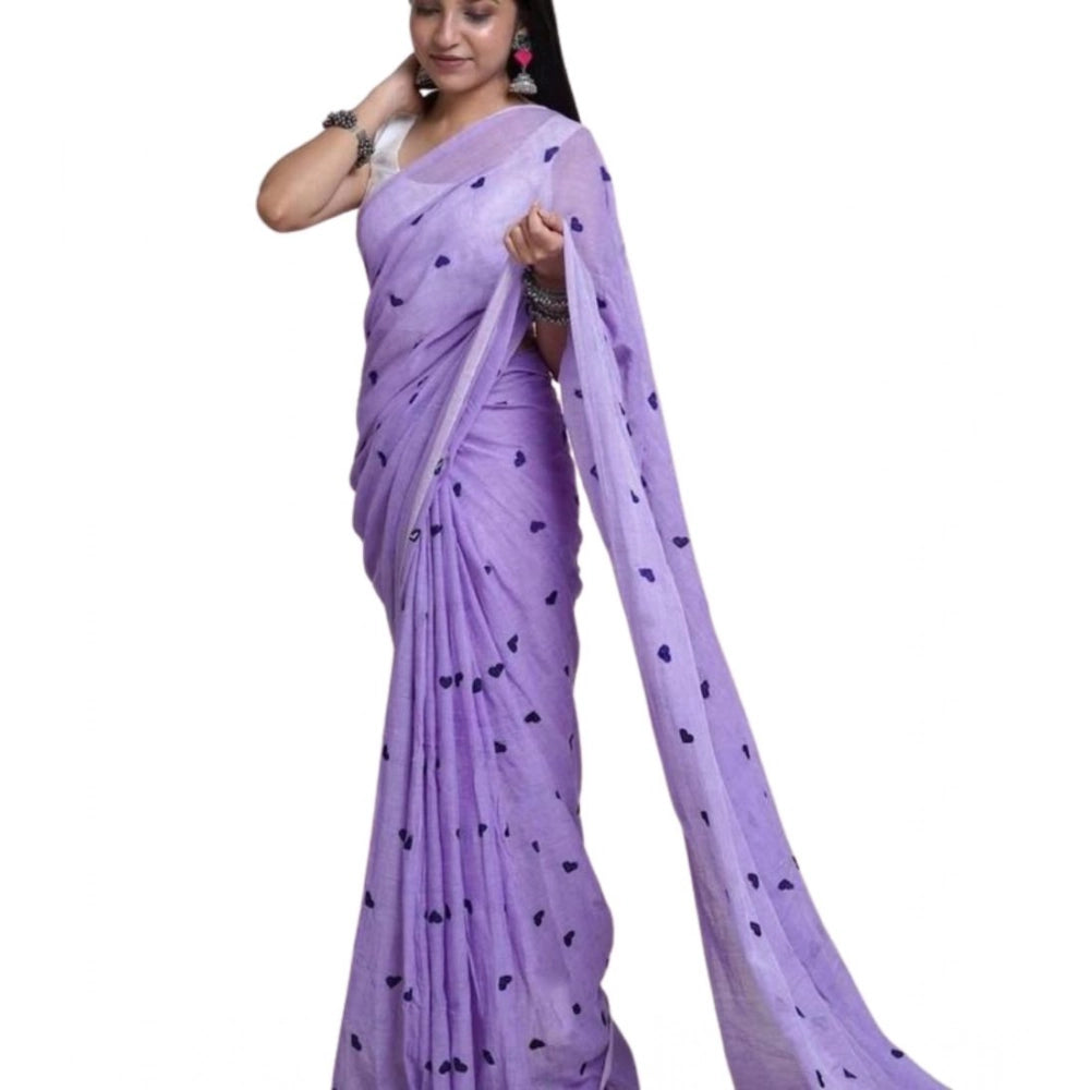 Lavender Linen Grace Saree