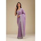 Mauve Saree with Silver Work