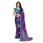 Floral Printed Georgette Saree