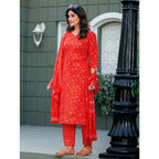 Orange Cotton Kurta Set