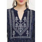 Blue Bandhani Print Kurta