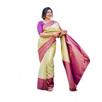 Lime Green and Magenta Saree