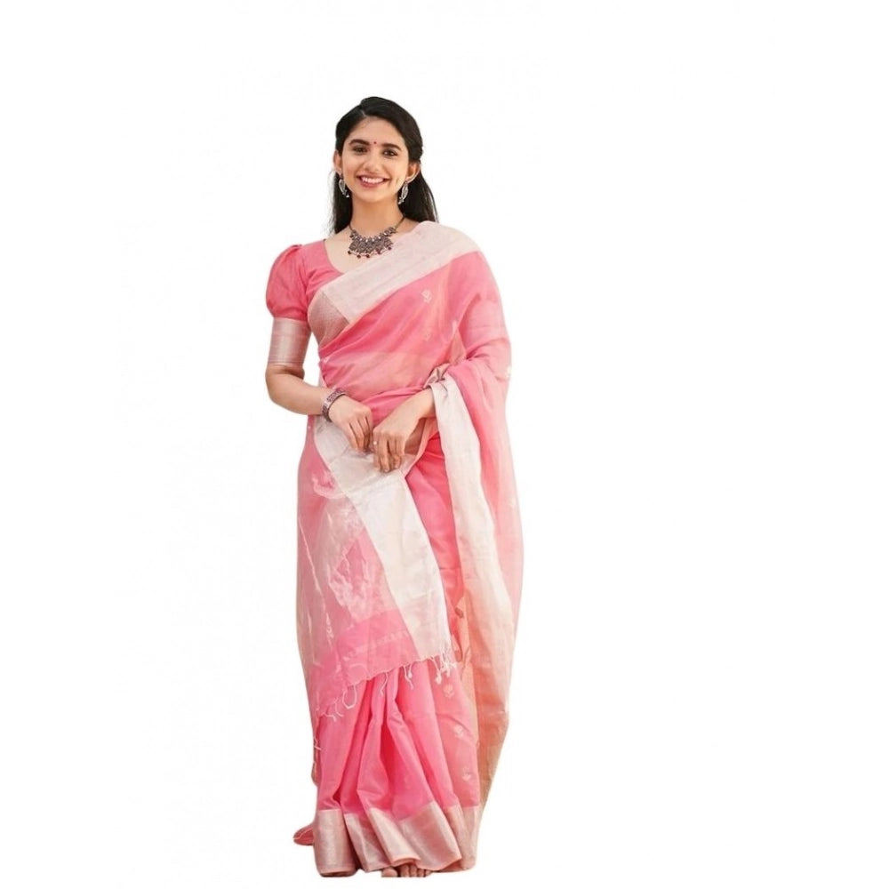 Pink Silk Saree