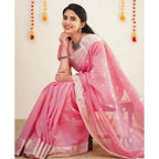 Pink Silk Saree