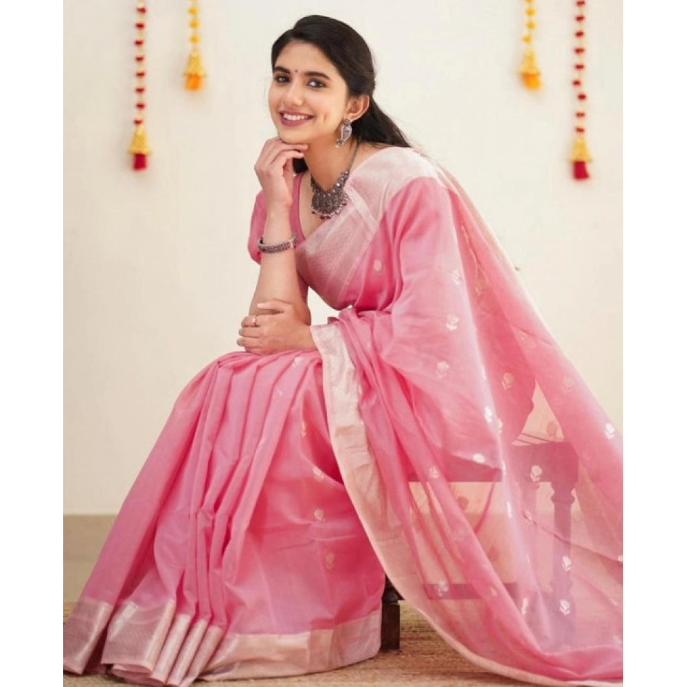 Pink Silk Saree