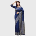 Blue Lichi Silk Saree