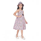 Pink Cotton Printed Dress