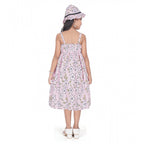 Pink Cotton Printed Dress