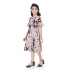 Patchwork Print Bell Sleeve Dress