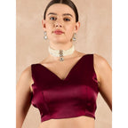 Wine Red Jimmy Choo Saree