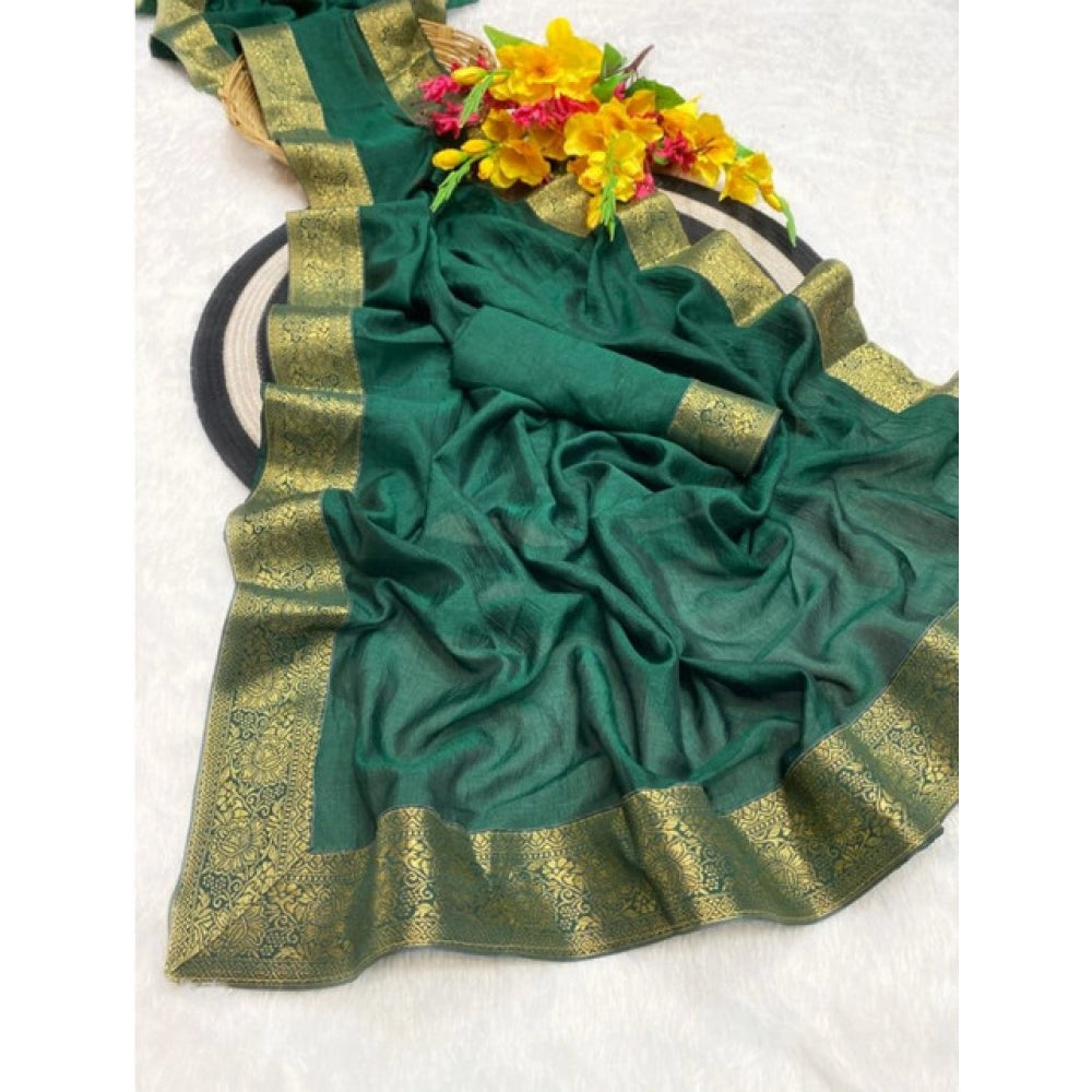 Zari Border Green Silk Saree