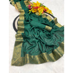 Zari Border Green Silk Saree
