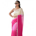 Ombre Linen Printed Saree